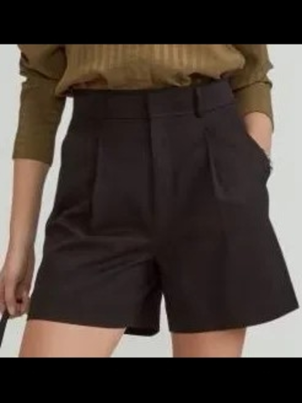 NWT Everlane Black High-Rise Tailored Shorts - 2
